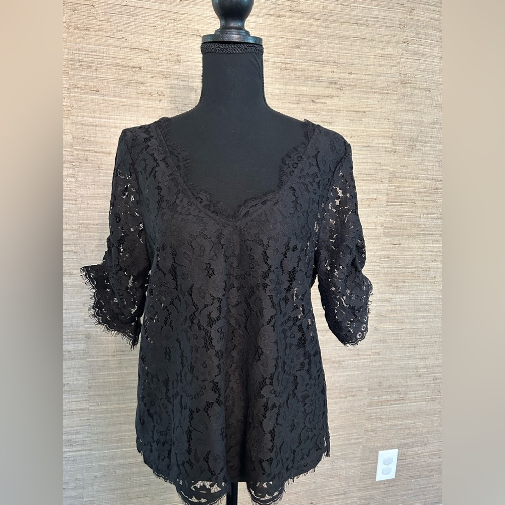 NWT Joie Black Lace Blouse